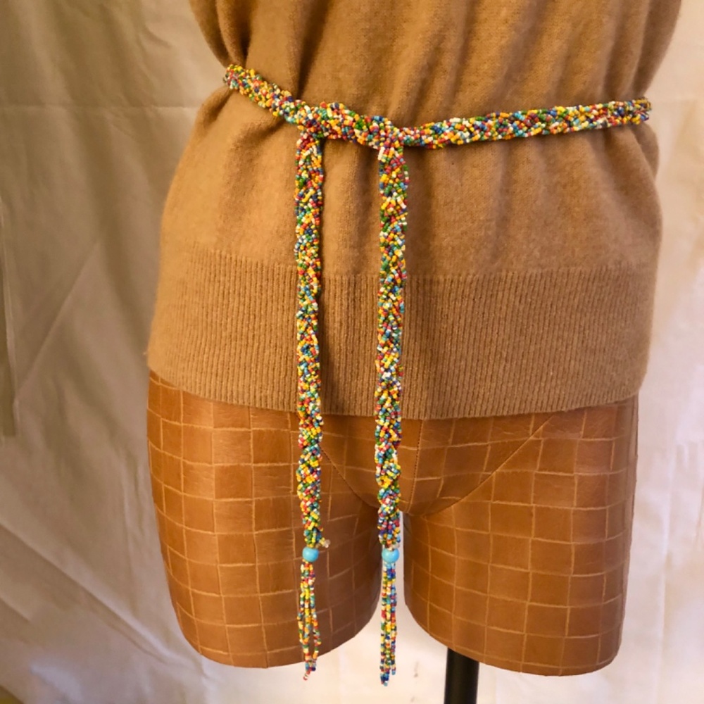Beaded & Braided Belt/Neckwear, Multicolored - Picture 9 of 10